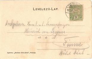 Szentgyörgy, Sankt Georgen, Svaty Jur pri Bratislave; látkép a város régi pecsétjével. "Bediene...