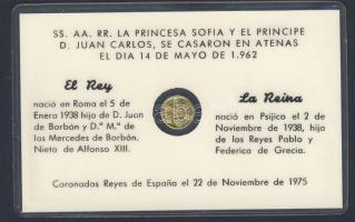 Spanyolország  1982. 100P Au mini érem "Juan Carlos" 0,333-as minőségű T:1