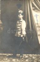 Magyar huszár fiú / Hungarian young hussar boy, military outfit, photo (EK)