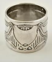 Ezüst(Ag) art-deco szalvétagyűrű, jelzett, d: 4,8 cm, nettó: 19,1 g