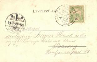 Esztergom, Szentháromság szobor. Kiadó Stromf Ignác (EK)