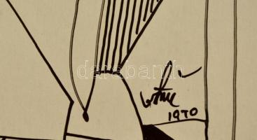 Szász jelzéssel: Pár. Tus, papír, 23×13 cm