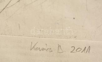 Kovács Bernadett (1988- ): Téboly VI., hidegtű, papír, jelzett, 34,5×24,5 cm