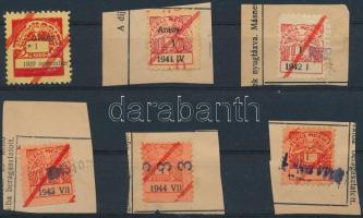 1939-1944 Turul-Mobirt Biztosító 6 klf bélyeg