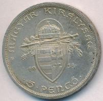 1938. 5P Ag "Szent István" T:2,2- hátlapján körben foglalatnyom
Adamo P8.1