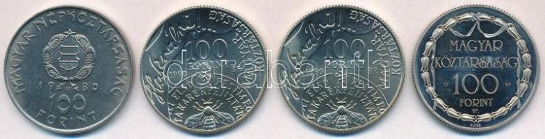 1980. 100Ft Ni "Szovjet-magyar közös űrrepülés" + 1990. 100Ft alpakka "Fáy András&quo...