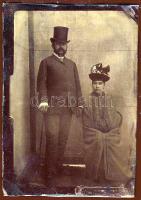 cca 1900 6x9 cm-es ferrotípia