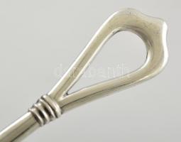 Ezüst (Ag) pecsenyés hústű, 2 db, jelzett, h: 20 cm, nettó: 78,9 g