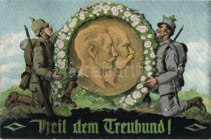 Heil dem Treubund / Viribus Unitis, Holy Trinity, Franz Joseph, Wilhelm II. L. & P. 1651. Kön. ung. Landsturm A. A. No. 5/u. III. s: GK (EK)