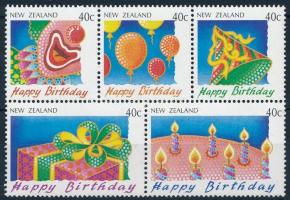 Üdvözlőbélyeg ötöstömb, Greeting Stamps block of 5