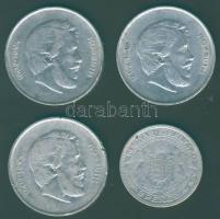 1929. 2P Ag T:3 + 1947. 5Ft Ag "Kossuth" (3x) T:2