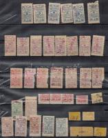 1908 Budapesti Borbély-Fodrász és Paróka készítők tagsági bélyegei, 38 db