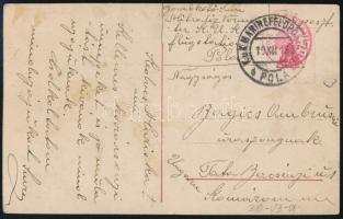1915 Tábori posta képeslap K.u. K. Seeflugstation Pola + MFP POLA d