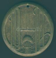 1920-as évek "A kéve" Br nagyalakú emlékérem. Szig:Zuttoni T:2 felül átfúrva