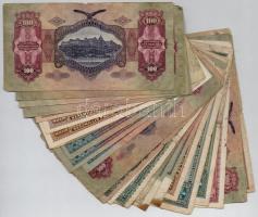 50db-os vegyes, nagyrészt pengő bankjegy tétel közte kevés forint is T:vegyes