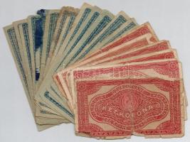 30db-os korona tétel, 20f-1K-2K-10K-20K címletű bankjegyek T:III-IV