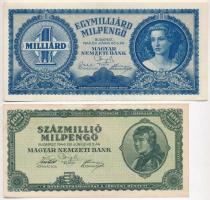 1936. 10P + 1946. 1.000.000.000P + 100.000.000MP + 1.000.000.000MP + 100.000BP T:I-,II