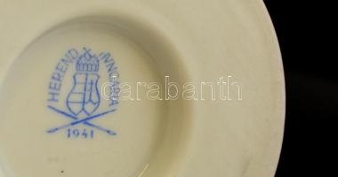 Herendi kupa, kézzel festett, jelzett (koronás), kis kopásnyomokkal, m: 10,5 cm