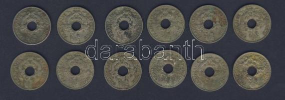 Francia-Indokína 1938-39. 5c (12x) T:2,3