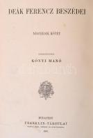 Deák Ferencz beszédei 1866-1867. Szerk.: Kónyi Manó. Bp., 1897, Franklin. Kissé kopott félbőr kötésb...