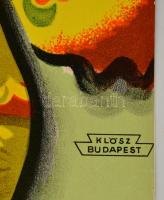 cca 1935 Hohner harmonika reklám plakát, színes litográfia. Hauptmann grafika, Klösz nyomda, f.k. Gr...