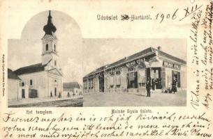 Harta, Református templom, Molnár Gyula üzlete és saját kiadása (kis szakadás / small tear)