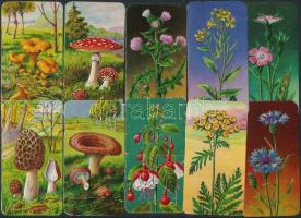 18 db színes litho kártya a Stühmer-sorozatból, különféle növények leírásával, néhányon szakadással, gyűrődéssel