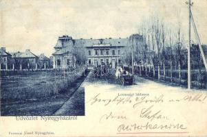 1899 Nyíregyháza, Lovassági laktanya. Ferenczi József kiadása (EK)