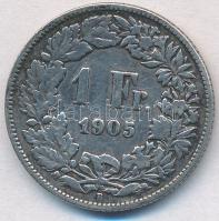 Svájc 1905B 1Fr Ag "Helvetia" T:3
Switzerland 1905B 1 Franc Ag "Helvetia" C:F