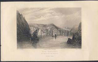 cca 1850 Babakai és Golumbacz romjai acélmetszet 23x14 cm