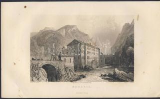 cca 1840 Mehadia acélmetszet 23x14 cm