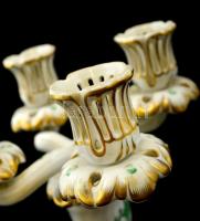 Herendi Apponyi mintás négy karú gyertyatartó párban (2db), kézzel festett, jelzett, hibátlan, m:21,...