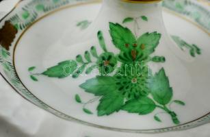 Herendi Apponyi mintás négy karú gyertyatartó párban (2db), kézzel festett, jelzett, hibátlan, m:21,...