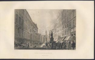 cca 1840  Wien Graben acélmetszet 23x14 cm