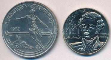 1980. 100Ft Ni "Szovjet-magyar közös űrrepülés" eredeti plombált MNB plasztiktokban + 1982...