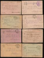 cca 1915-1916 8 db tábori postai levelezőlap személyes hangvételű üzenetekkel