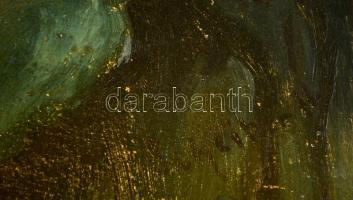 Scheiber jelzéssel: Mosolygó francia katona. Olaj, karton, sérült, 47×34 cm