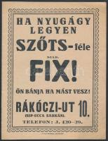 cca 1930 A Szőts-féle FIX nyugágy és kerti bútor árjegyzéke, képekkel illusztrált