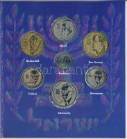 Izrael 1984. 10S Cu-Ni "Herzl" + 1985. 50S Br "Ben Gurion" + 100S Cu-Ni "Ja...