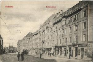 Budapest XI. Fehérvári út, húscsarnok, fodrászat, kávémérés, villamos (vágott / cut)