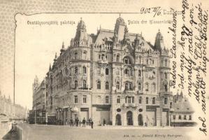 Budapest V. Osztálysorsjáték palotája, Art Nouveau keret, Divald Károly 434. sz. / Palais der Klassenlotterie (EK)