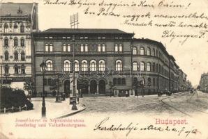 Budapest VIII. József körút és Népszínház utca, M. kir. technológiai iparmúzeum, Rémi szálloda és étterem, Egerváry Géza üzlete (r)