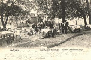 Budapest XII. Zugliget, Disznófej vendéglő, kerthelyiség, terasz (EK)