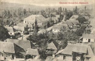 Kóródszentmárton, Coroisanmartin; látkép. Adler fényirda Szászváros 1907. / panorama view (gyűrődés / crease)