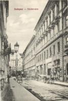 Budapest VIII. Sándor utca, dohányáruda és papírkereskedés, N. M. Bp. 293. (vágott / cut)