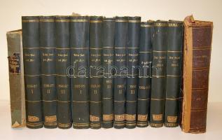 1890-1902 "Über Land und Meer" 12 évfolyam bekötve + magyar nyelvű növénytani könyv (Jelképes ár!) /  magazine 12 years with cover (Symbolic price)