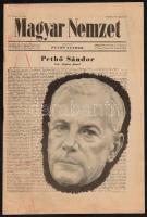 1941 A Magyar Nemzet 192. számának kicsinyített kiadása, benne cikkel az alapító Pethő Sándorról, illetve Nagy Magyarország térképpel