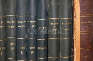 1890-1902 "Über Land und Meer" 12 évfolyam bekötve + magyar nyelvű növénytani könyv (Jelké...