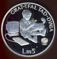 Málta 1997. 5L Ag "UNICEF" T:PP