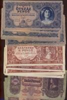 Kis pengő, infla tétel 175db bankjegy, 14 klf T:II